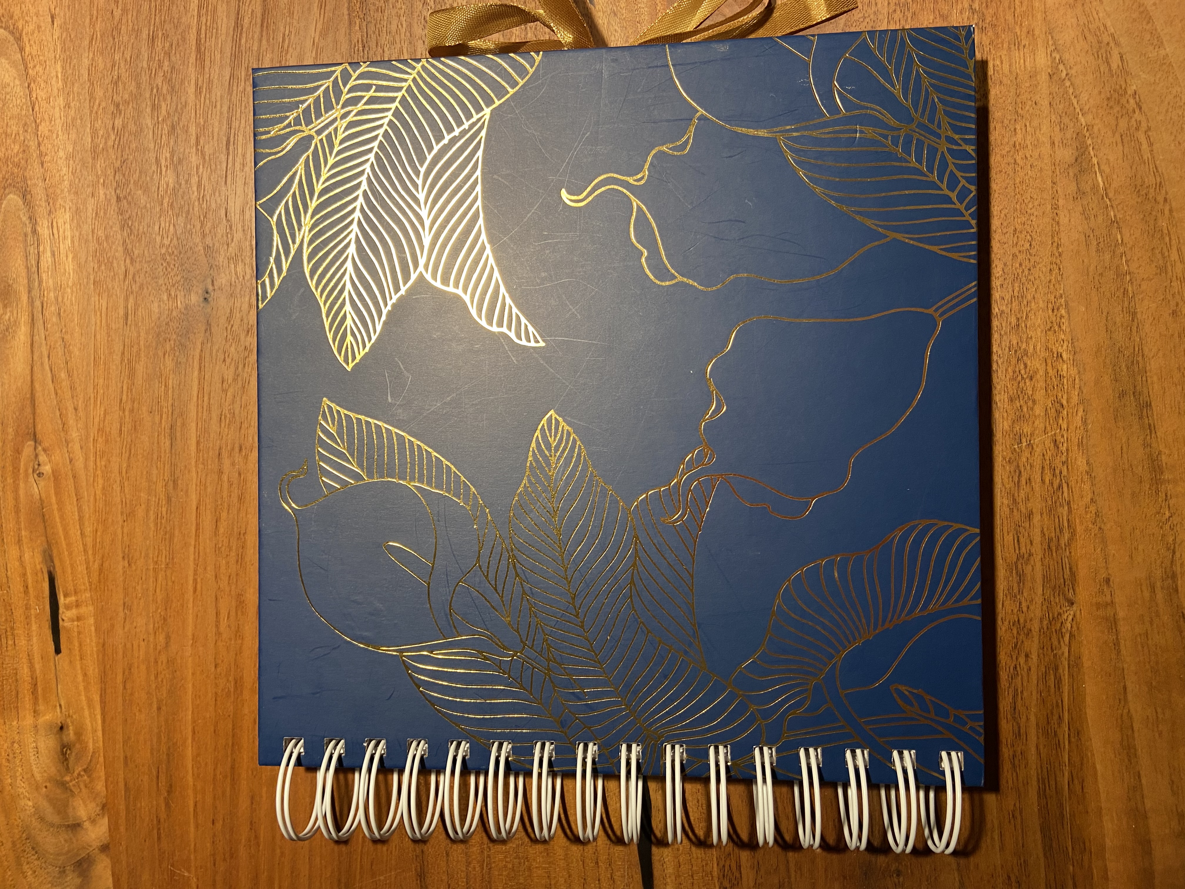 Ringbuch blau/gold