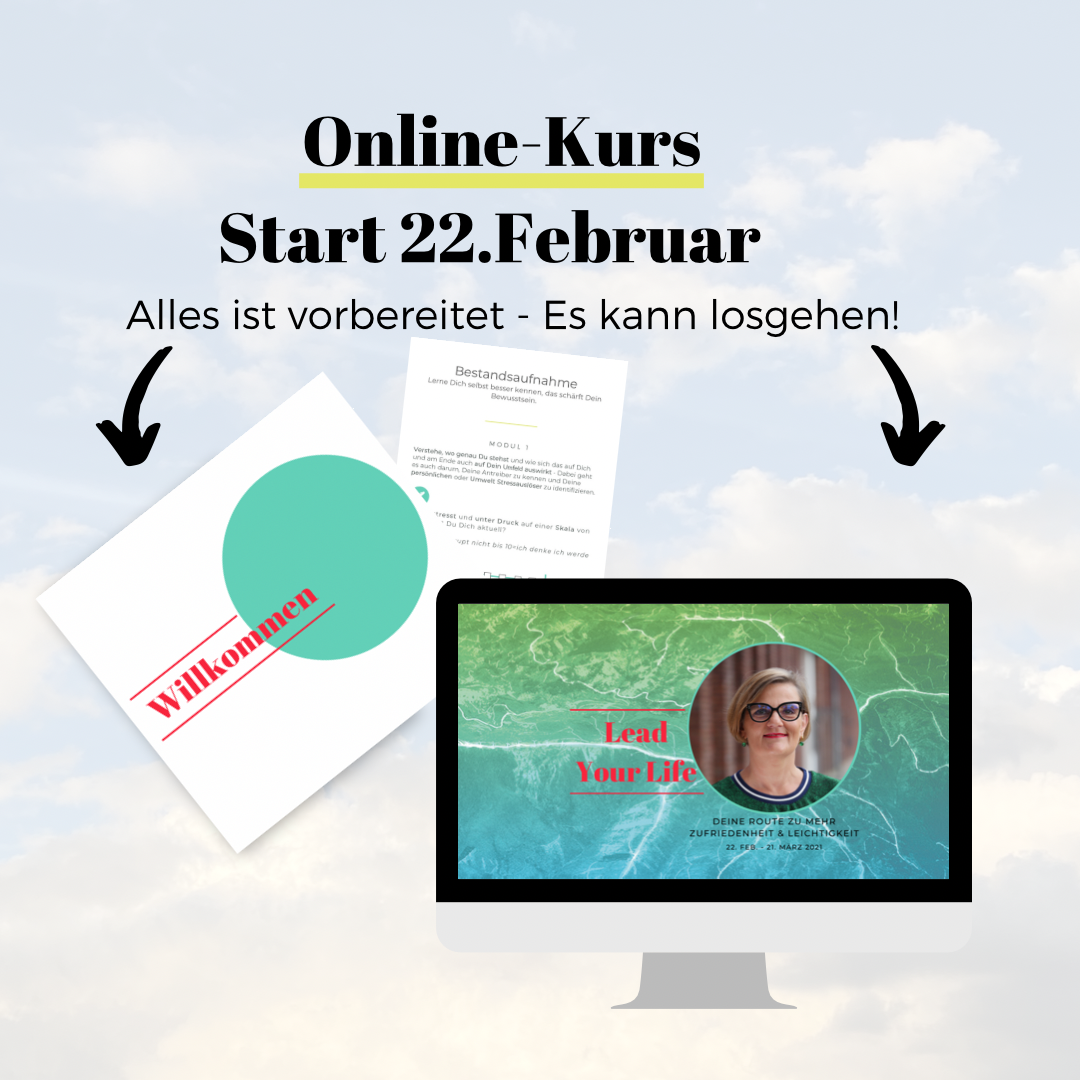 Mock Up für Online Kurs mit Willkommen und Foto